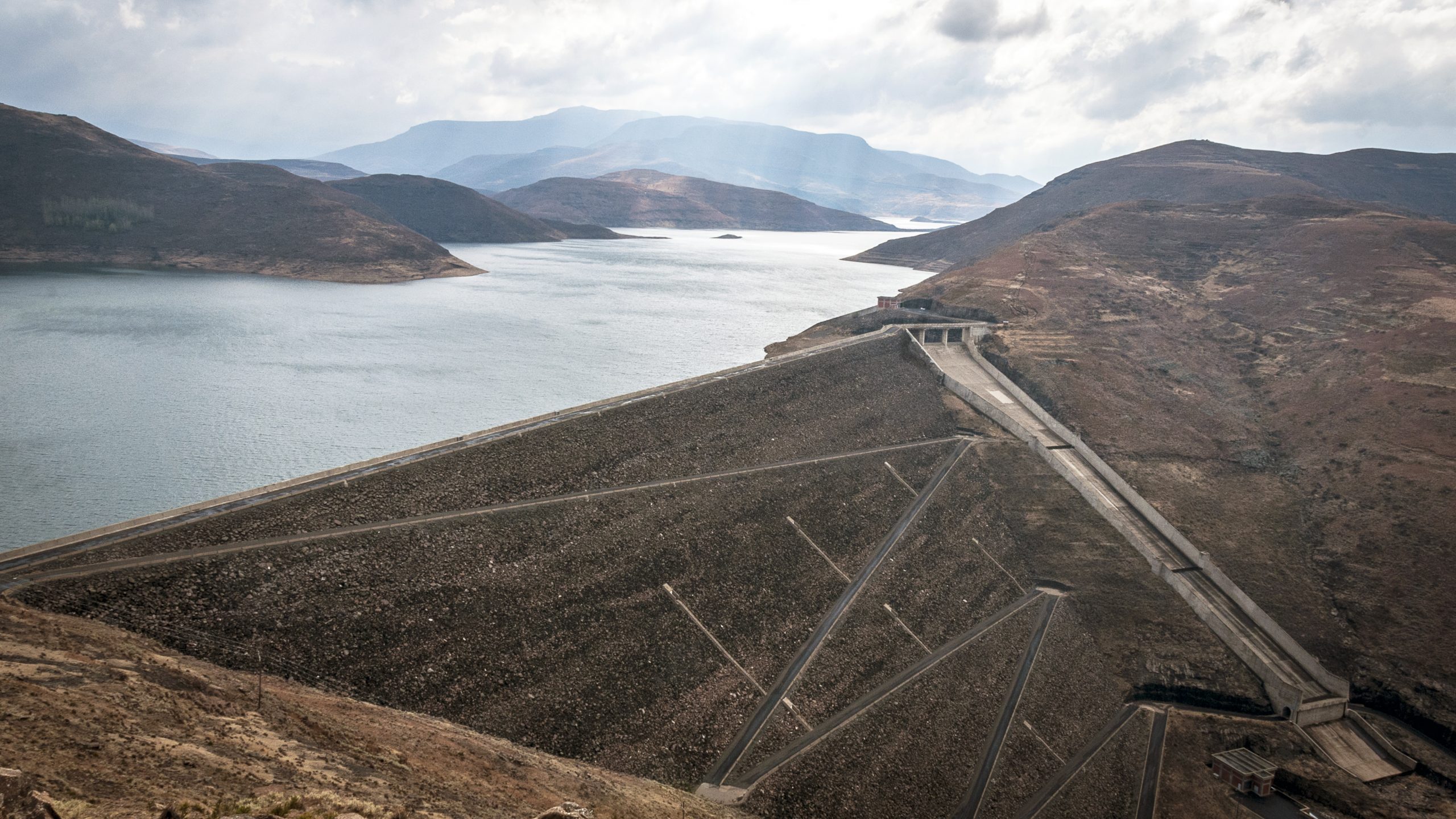 The dam supplies water to South Africa and generates electricity for Lesotho. 